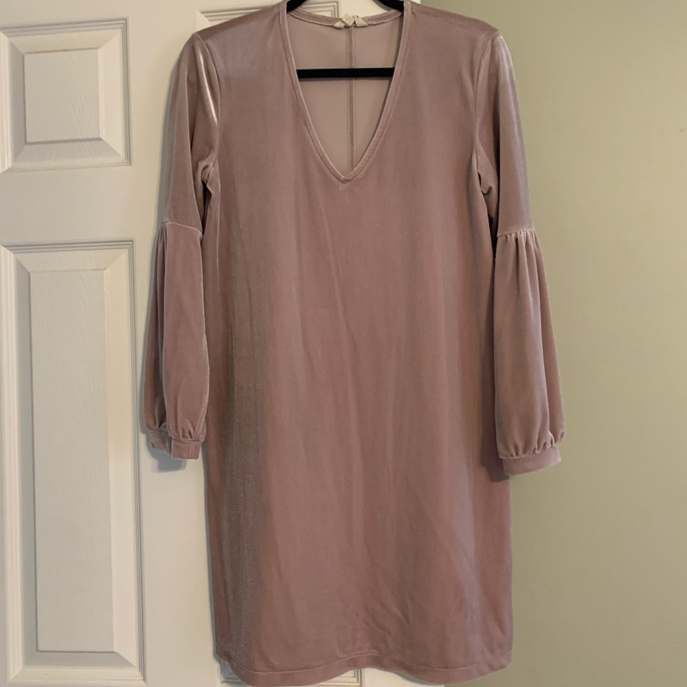 Madewell velvet balloon sleeve dress